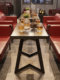 산업 스타일 테이블과 의자 조합 바 Qingba 냄비 레스토랑 양식 레스토랑 밀크티 숍 카페 복고풍 데크 소파