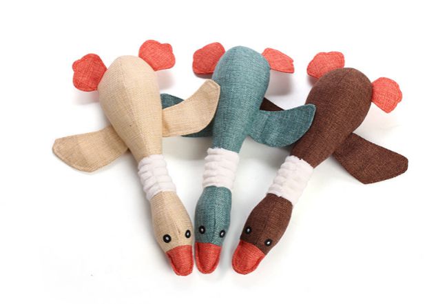 Pet dog mèo đồ chơi âm thanh vải bố ngỗng ngỗng cắn mô phỏng đồ chơi cao cấp tương tác cung cấp đồ chơi - Mèo / Chó Đồ chơi đồ chơi cho mèo tự chơi