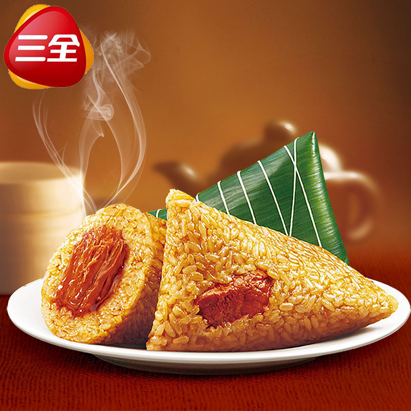 三全 嘉兴粽子 猪肉粽 3只/300g 图1