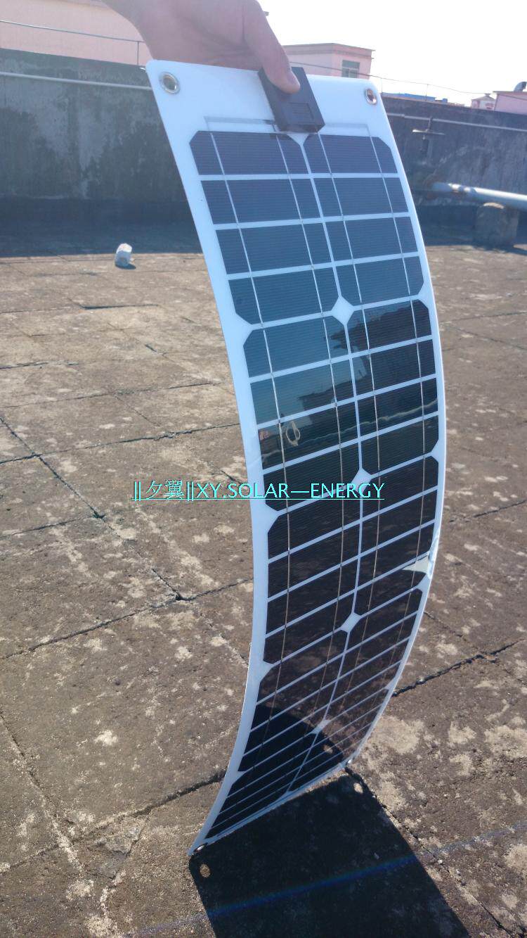 35w-half soft roof solar panel power generation on-board refrigerator stereo powered car with single crystal