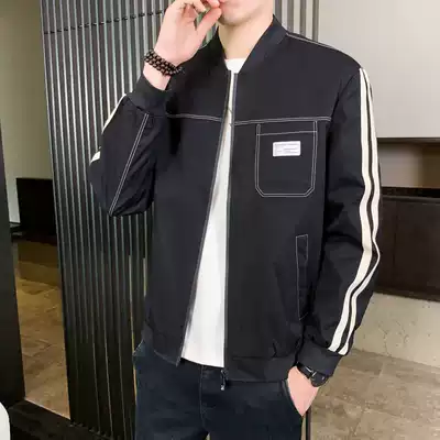 Tide brand coat men's Hong Kong style trend jacket casual autumn 2021 Korean spring and autumn shirt overalls