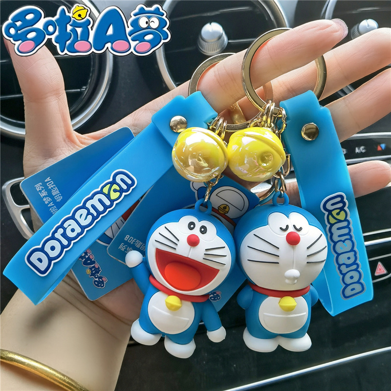 Genuine Doraemon exquisite personality keychain female cute pendant net red simple atmosphere jingle cat trinkets