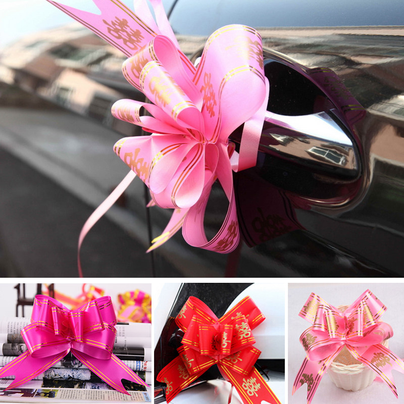 8 8 Pull the flower butterfly wedding festival hand draw flower gift draw wedding car decorated polycaraged ribbon
