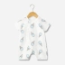 Quần áo gạc cho bé mùa hè mỏng bé Bộ đồ ngủ ngắn tay bằng vải cotton 0-3 tháng 6 Quần áo mùa hè cho bé sơ sinh - Áo liền quần thoi trang be yeu Áo liền quần