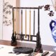 New Chinese style brush rack storage pen hanging brush hanging creative solid wood rack holder beginners brush calligraphy practice calligraphy study four treasures retro desktop pen shelf calligraphy pen holder hanger bracket pen holder