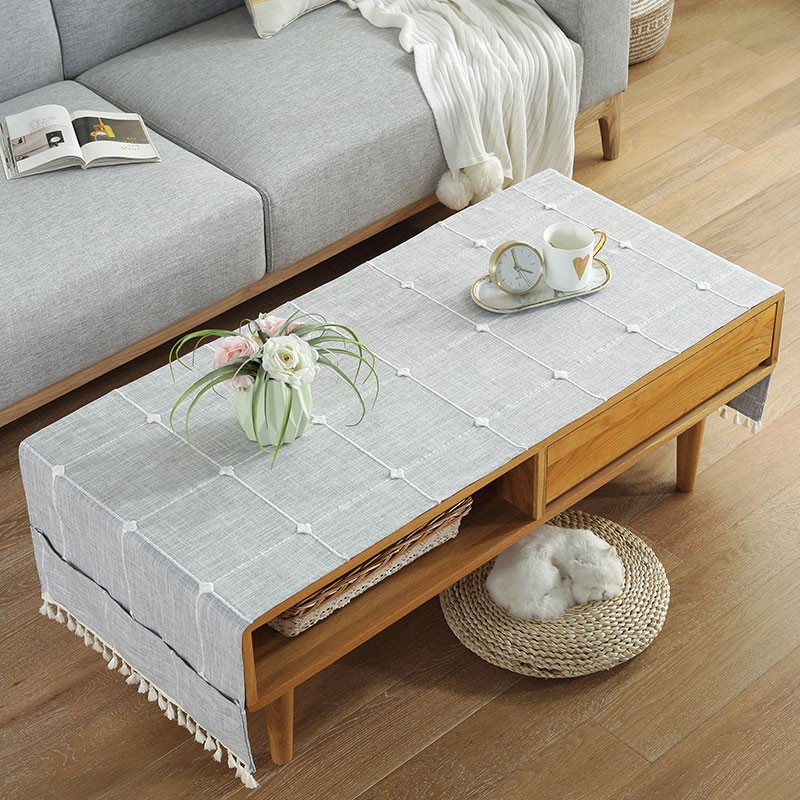 Nordic style tea table cloth art waterproof flow Su rectangular containing table cloth Chinese red wood sofa cover cloth cushion