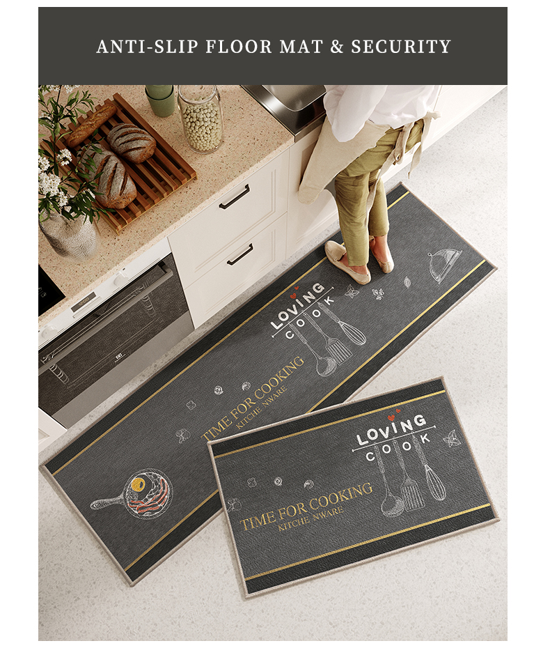 厨房专用防滑防油地垫防油污长条地面地毯吸水吸油耐脏地板踩脚垫详情16