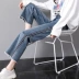 Mùa xuân 2019 mới quần jeans ống rộng nữ rộng eo cao Hàn Quốc Phụ nữ chín điểm mùa hè quần mỏng - Quần jean thời trang nữ 2020 Quần jean
