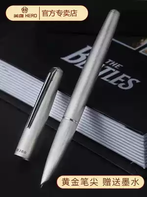Hero 100 pen 14K gold pen official store adult Dingxin office business writing classic gift box custom lettering ink gift box set teacher gift
