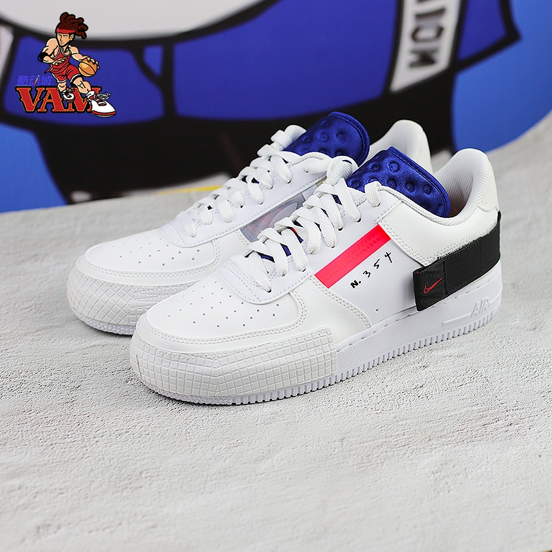 Nike AIR FORCE 1 Không quân số 1 Giải cấu trúc AF1 Giày trắng thấp hàng đầu CI0054-100 - Dép / giày thường