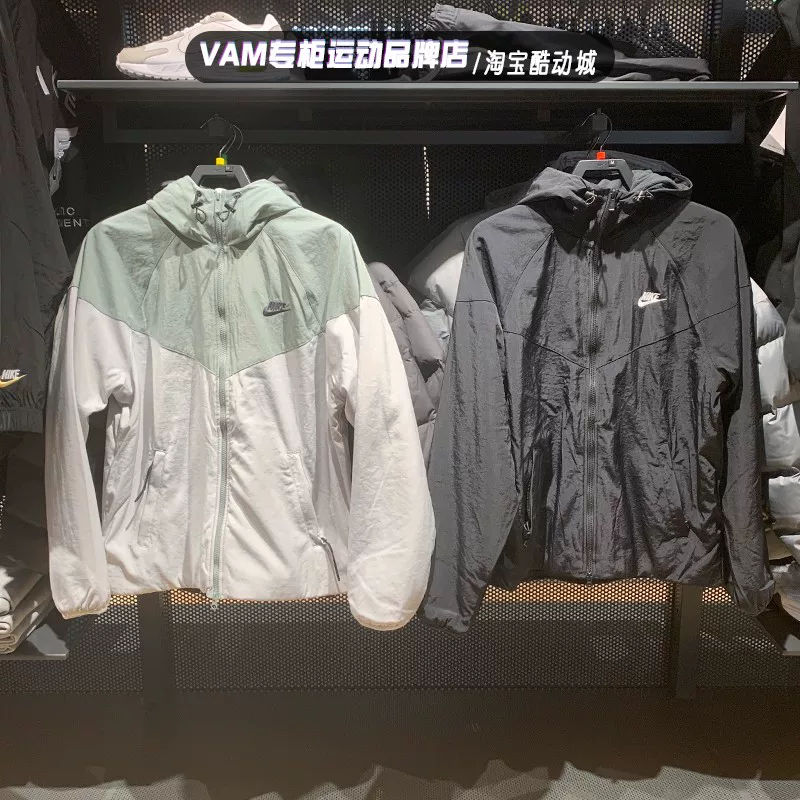 Nike, утепленная ветровка с капюшоном для демисезона, спортивная куртка