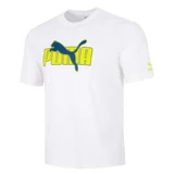 Puma, летняя спортивная дышащая футболка для отдыха, короткий рукав, круглый воротник