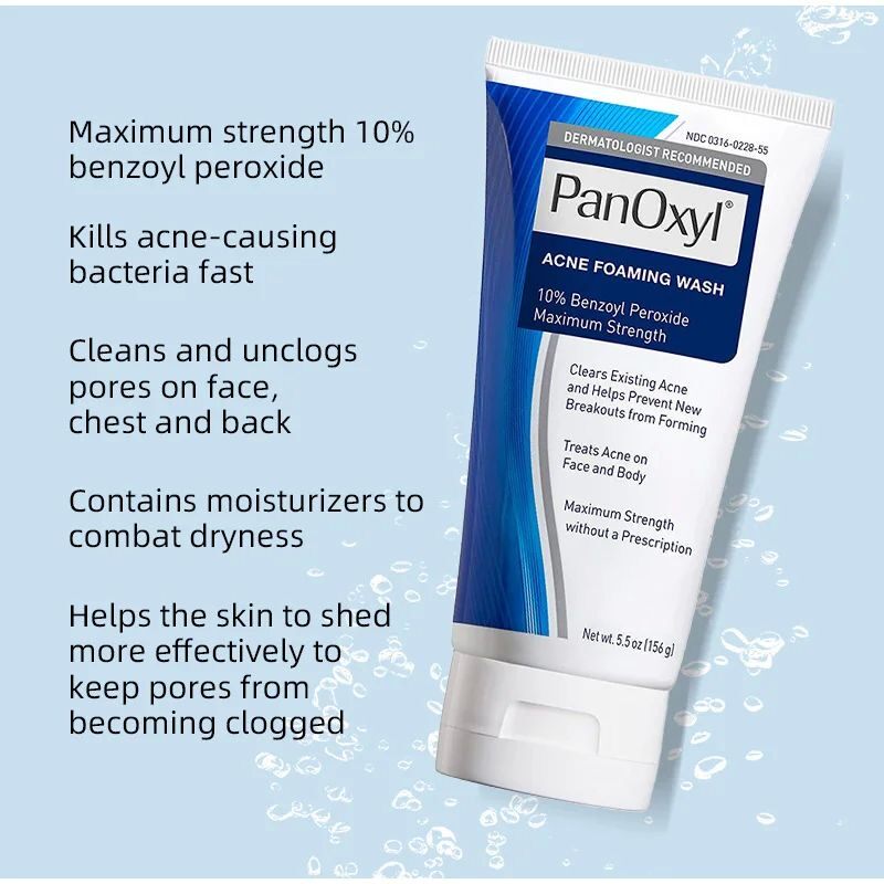 Предметы гигиены panoxyl acne facial foaming wash benzene peroxide deep clean brand