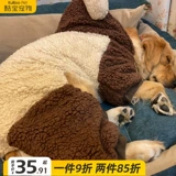 Собачья одежда осенью и зимним лабрадо зимнее зимние зимние золотые волосы большие собаки Большая собака с четырьмя лежащими животными