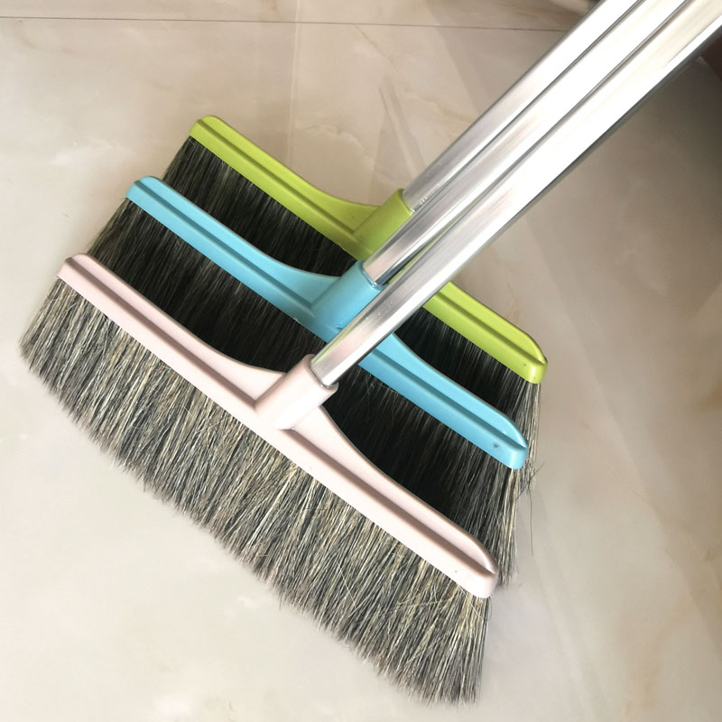 Ultra light pig mane broom dustpan set household long handle non-stick hair broom floor cleaning brush new broom