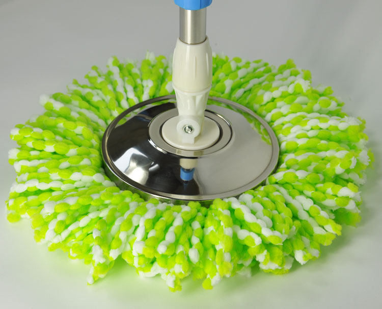 Stainless Steel Good God Tug Rotating Mop Rod Disc Joint Hand Pressed mop Replacement Mound Cloth Accessories Round Fiber Mop Head