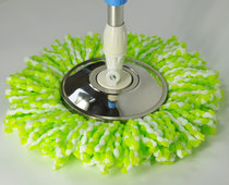 Stainless steel good god tug rotating mop rod disc joint hand pressed mop replacement mound cloth accessories round fiber mop head