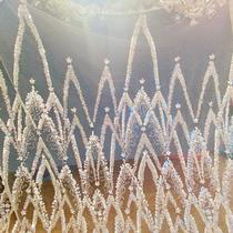 Mediss accessories fairytale castle full of lace Christmas tree original vegetarian porcelain white large hanging sheet transparent pearl