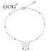 Vòng chân bạc 925 sterling nữ Xiang Yunfu khóa chuông đơn giản chân trang trí chữ chân có thể được khắc vòng chân món quà sinh nhật Nhật Bản và Hàn Quốc các mẫu lắc chân bạc nữ đẹp Vòng chân