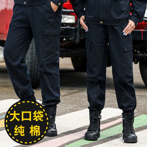 Хлопковые осенние рабочие износостойкие тонкие штаны для работы