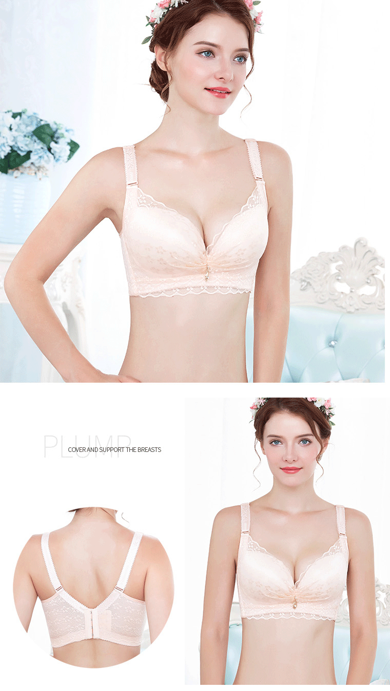 Kích cỡ lớn áo lót nữ chất béo mm mỏng tập hợp 200 pounds chị béo loại điều chỉnh chống chảy xệ nhận được vẻ đẹp sữa trở lại áo ngực bra
