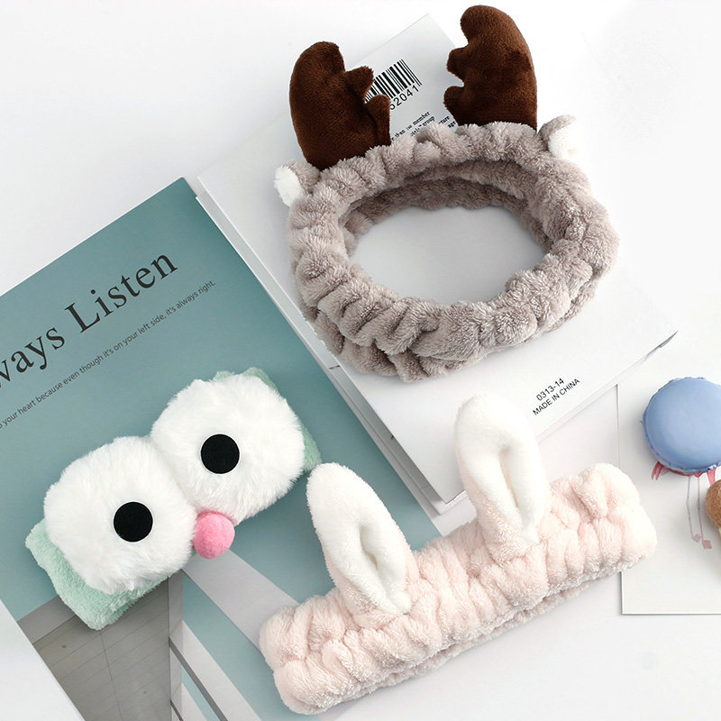 Miao Dai hair band female cute cartoon flower face wash hair band Autumn and winter wash hair band Female hair accessories hair band hair band