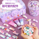 Кремовая заколка для волос, набор материалов ручной работы, барсетка, шпильки для волос, аксессуар для волос с аксессуарами, сиреневый комплект, «сделай сам»