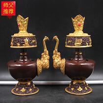 High-end pure copper Tibetan Buddhist supplies Nepalese handmade Wenba Pemba water purification pot business treasure vase Pemba pot