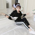 Cô gái xuân hè 2019 quần áo trẻ em nước ngoài mới của phụ nữ mạng phù hợp với màu đỏ thủy triều trẻ em lớn thời trang thể thao hai mảnh - Phù hợp với trẻ em ao so sinh be trai Phù hợp với trẻ em