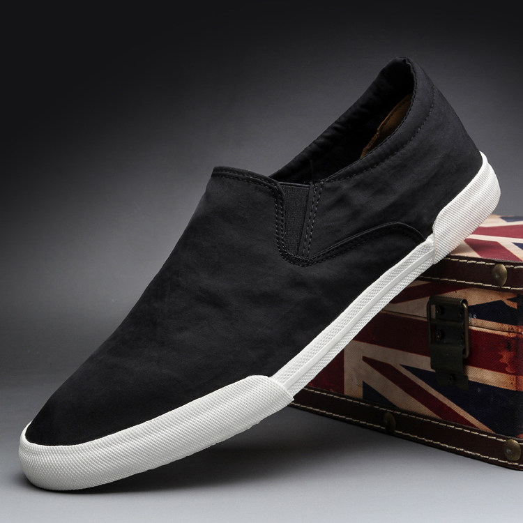 Baoda 2022 autumn new men's shoes lazy shoes slip-on canvas shoes Korean fashion fashion shoes breathable casual shoes