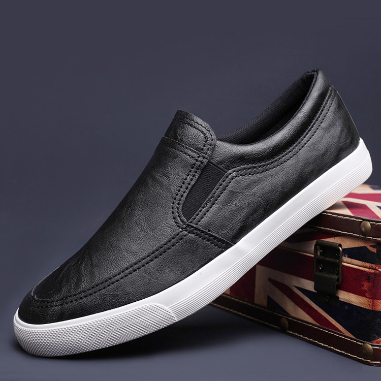 Autumn new trendy shoes men's shoes slip-on shoes trend all-match men's casual breathable leather shoes driving shoes men