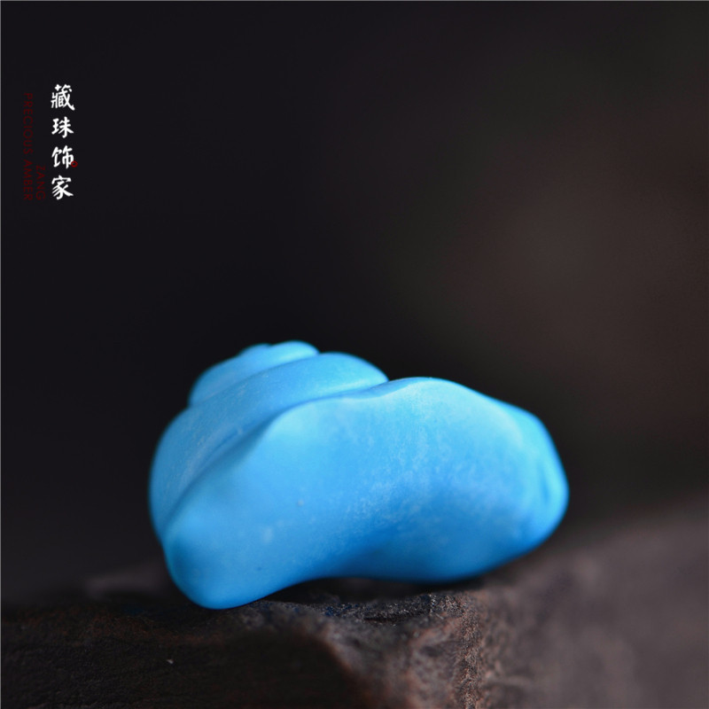аксессуары для шеи 藏珠饰家 天然原矿绿松石苏工精雕吊坠 蜗牛 睡美人高蓝瓷松10 OTHER