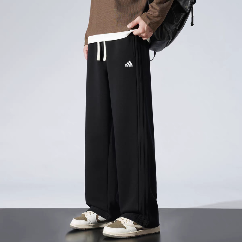 Outlet Sports Pants for Men, New Spring and Autumn Style, Pure Cotton, Loose Fit, Trendy Brand, Straight-Leg, Thin, Breathable Casual Pants for Men