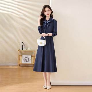 Skirt design shirt skirt women's autumn new slim-fitting big swing umbrella zzi5659r silk scarf medium slim long skirt