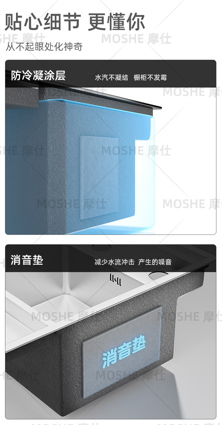 Мойка двойная 德国拉丝隐藏式洗杯器304不锈钢水槽咖啡奶茶店中岛吧台迷你单水槽 Moshe