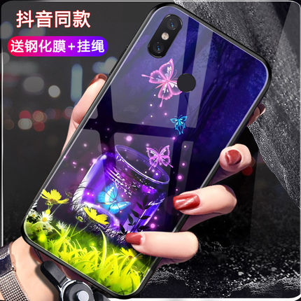 小米8手机壳 小米8青春版手机套硅胶防摔玻璃