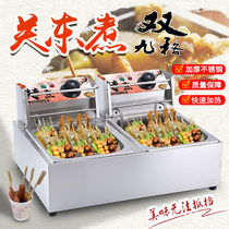 Oil Fryer Commercial Small Square Cooking Noodle Stove Double Barrel Fryer Special Boiler Small Electric Frying Oil Bar Special Pan Rectangle