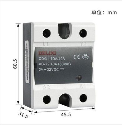 Delixi CDG1-1DA40 single phase SSR solid state relay dc-AC60A DC controlled AC no contact point