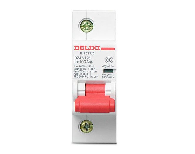 Delixi high-power circuit breaker DZ47-125 1P 2P 3P 4P 80A 100A 125A air open total open