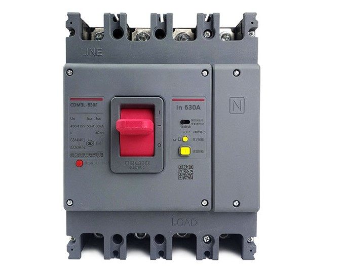 Delixi leakage air switch CDM3L four-phase four-wire leakage protection 125 160 250 400 630A