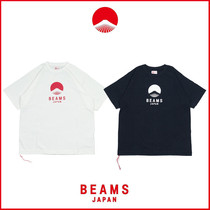 (spot) BEAMS 21SS Dingpan Fuji Mountain qualified pure cotton round collar male and female lovers short sleeve loose T-shirt
