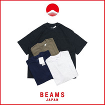 (spot) BEAMS SSZ joint male and female couples fashion casual pure cotton heavy pound pocket loose short sleeve T-shirt