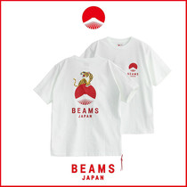 (spot 5 discount) BEAMS JAPAN 22SS PRINT TEE tiger year Chinese New Year limited red rope short sleeve T-shirt
