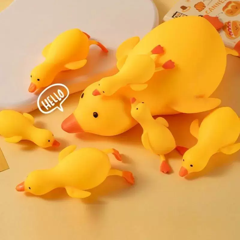 Антистресс-утка squishy, мягкая для сжатия, маленькая 21×17×3 см
