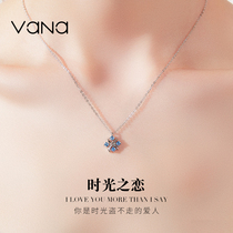 Vana necklace luxury niche 2021 new female sterling silver jewelry clavicle chain valentine's day gift to girlfriend