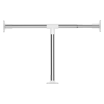No punching shower curtain rod bathroom telescopic rod bathroom T-shaped wet and dry separation shower partition bathroom clothes drying rod