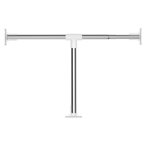 免打孔浴帘杆浴室伸缩杆洗澡间t形干湿分离淋浴隔断卫生间晾衣杆
