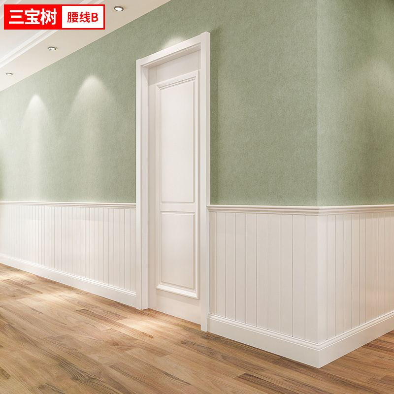 Sambo Tree White Wall Skirting Siding Solid Wood Paint Free