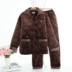 Hàng ngày đặc biệt nam đồ ngủ mùa đông dày ba lớp phù hợp với flannel ấm áp lông cừu dịch vụ nhà bông