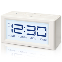 Daili electronic alarm clock students use bedroom bedside simple smart clock multi-function luminous mute Nordic style